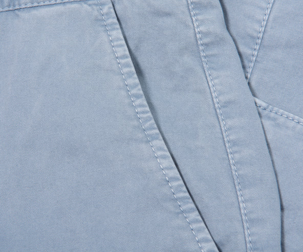 Stone Island Avio Blue Stretch Cotton Shorts