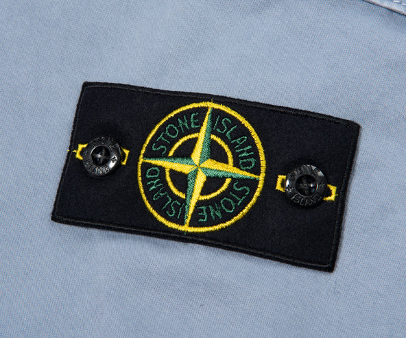 Stone Island Avio Blue Stretch Cotton Shorts
