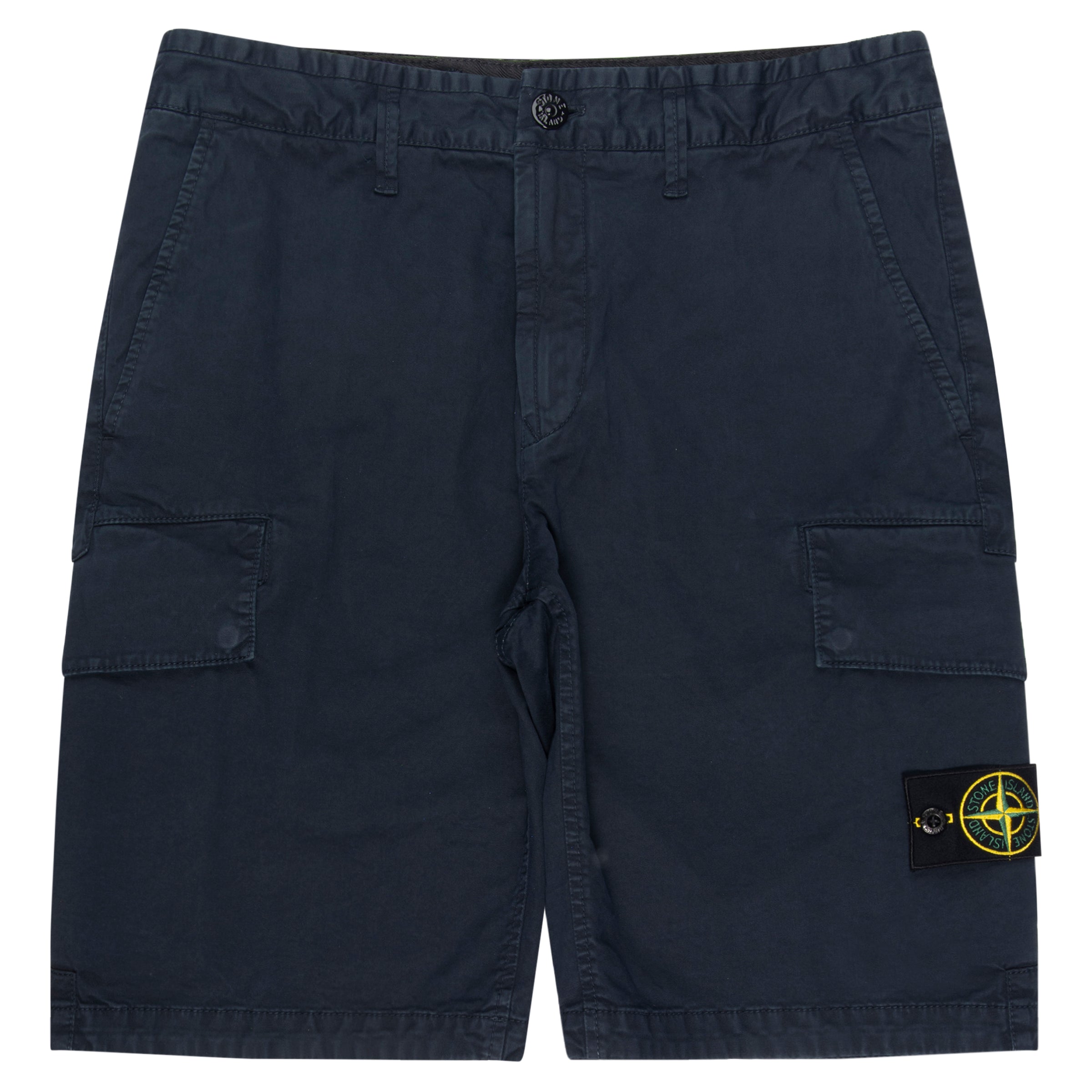 Stone Island Navy Stretch Cotton Shorts