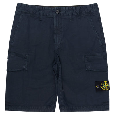 Stone Island Navy Stretch Cotton Shorts