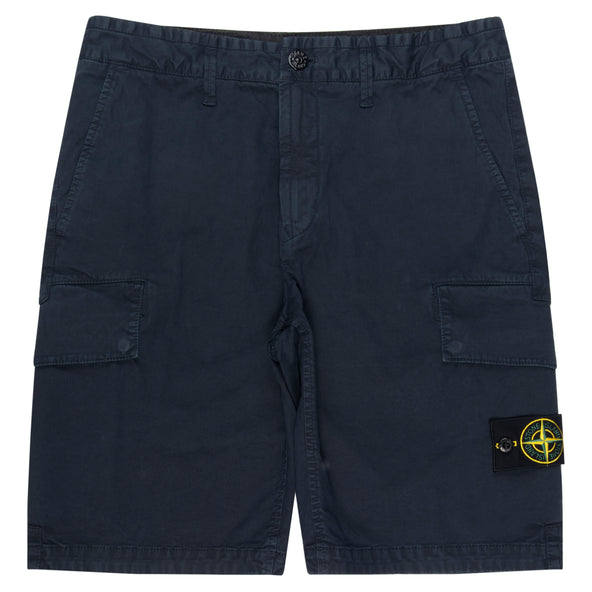 Stone Island Navy Stretch Cotton Shorts