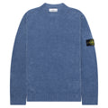 Stone Island Avio Blue Waffle Knitted Sweater