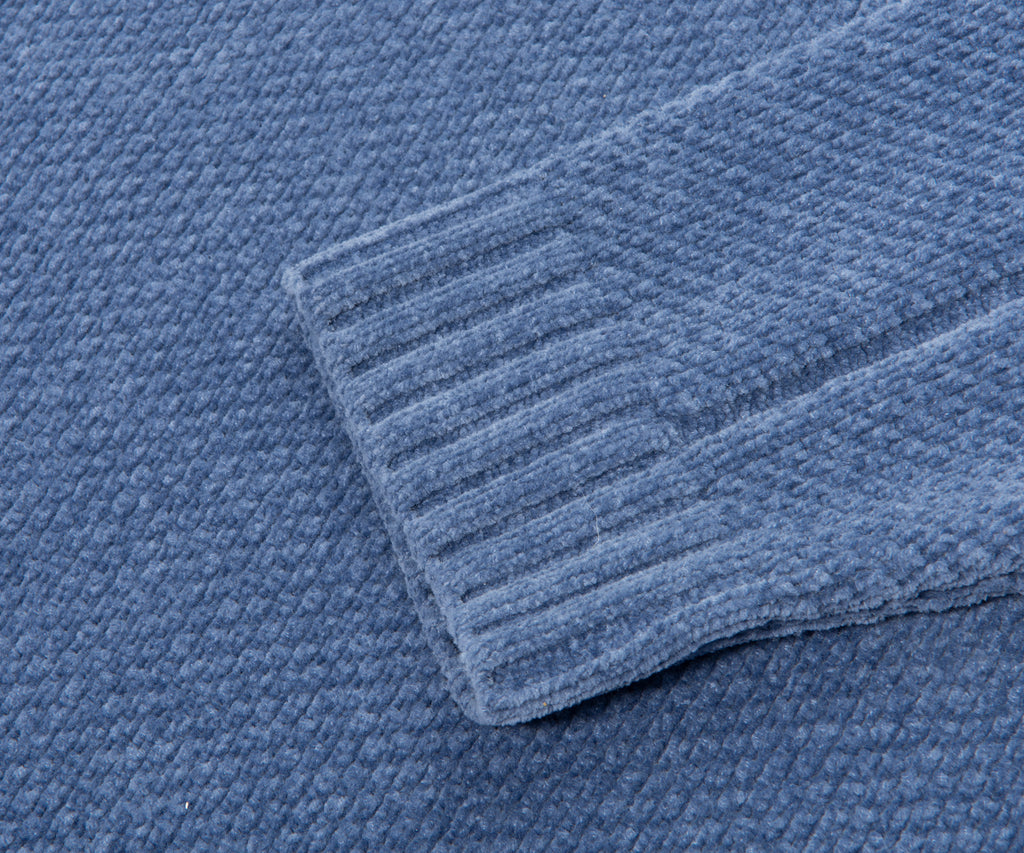 Stone Island Avio Blue Waffle Knitted Sweater