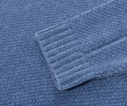 Stone Island Avio Blue Waffle Knitted Sweater