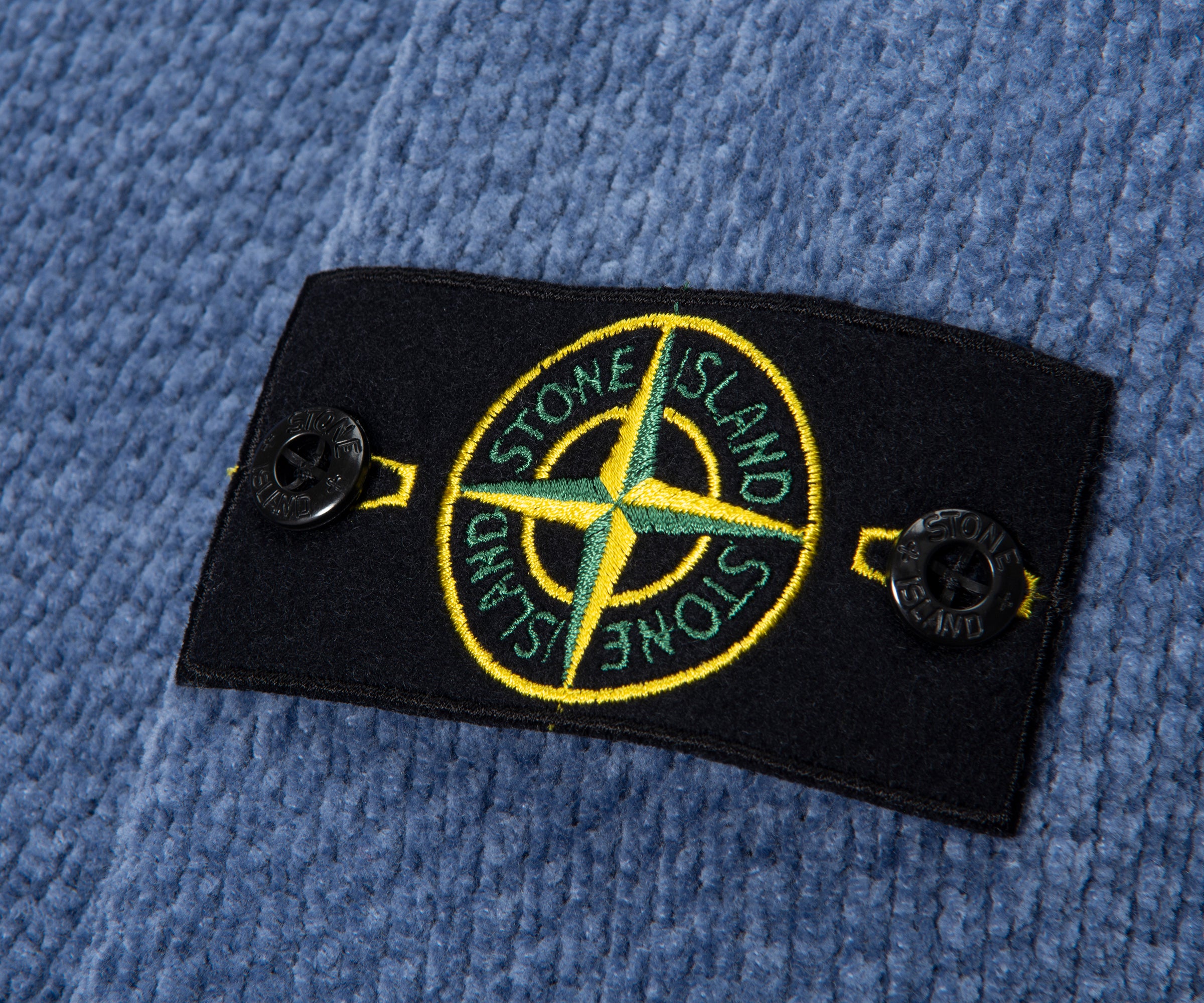 Stone Island Avio Blue Waffle Knitted Sweater
