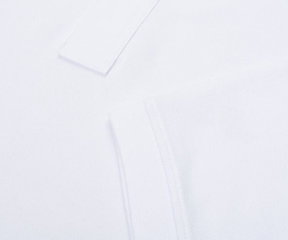 Stone Island White Signature Embroidered Logo Polo