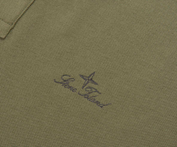 Stone Island Green Signature Embroidered Logo Polo