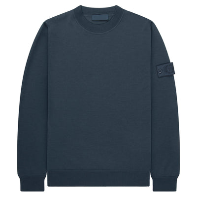 Stone Island Ghost Baltic Blue Knitted Crewneck Sweatshirt