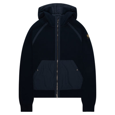 Belstaff Dark Ink View Textured Full Zip Hoodie