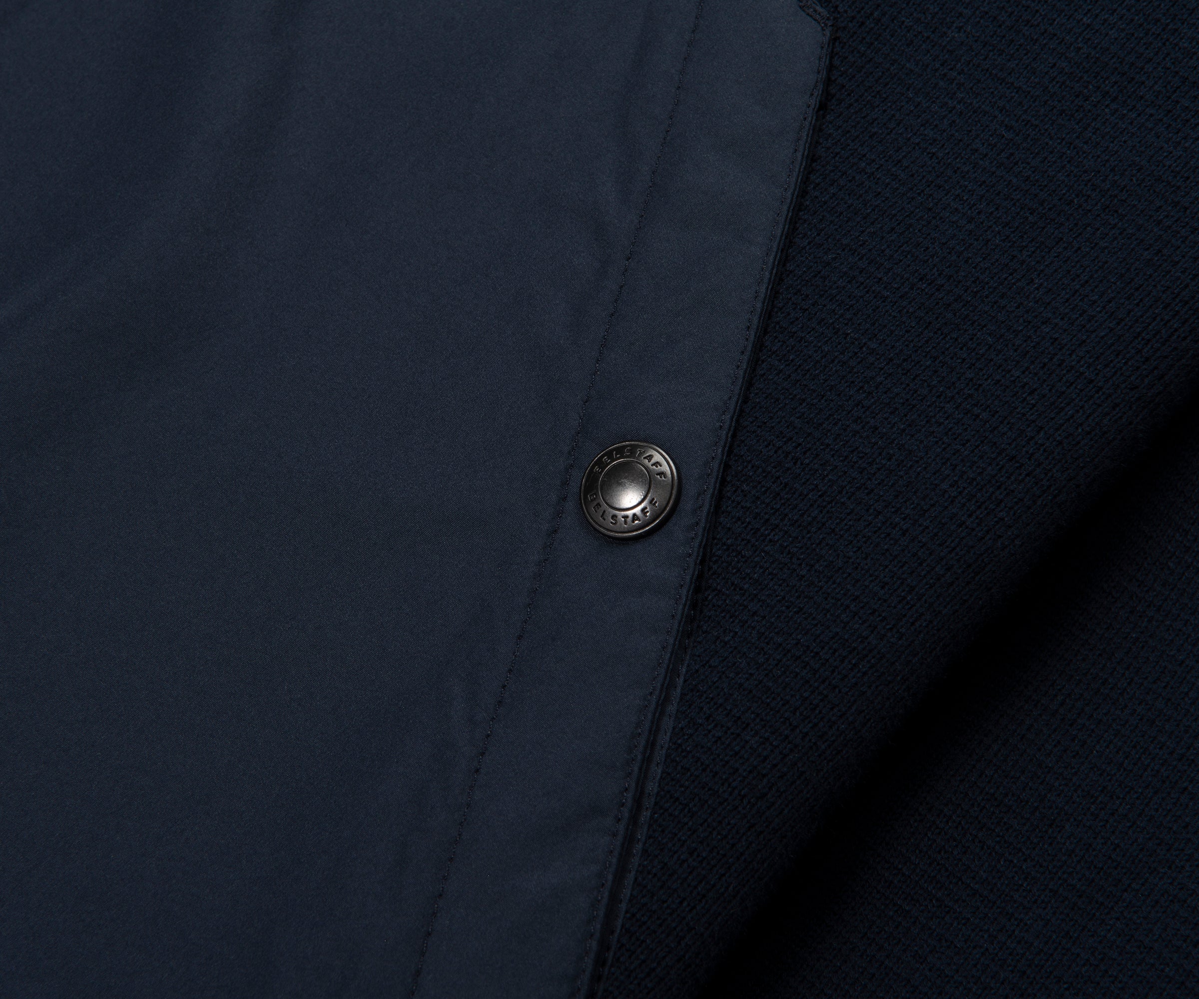 Belstaff Dark Ink View Textured Full Zip Hoodie