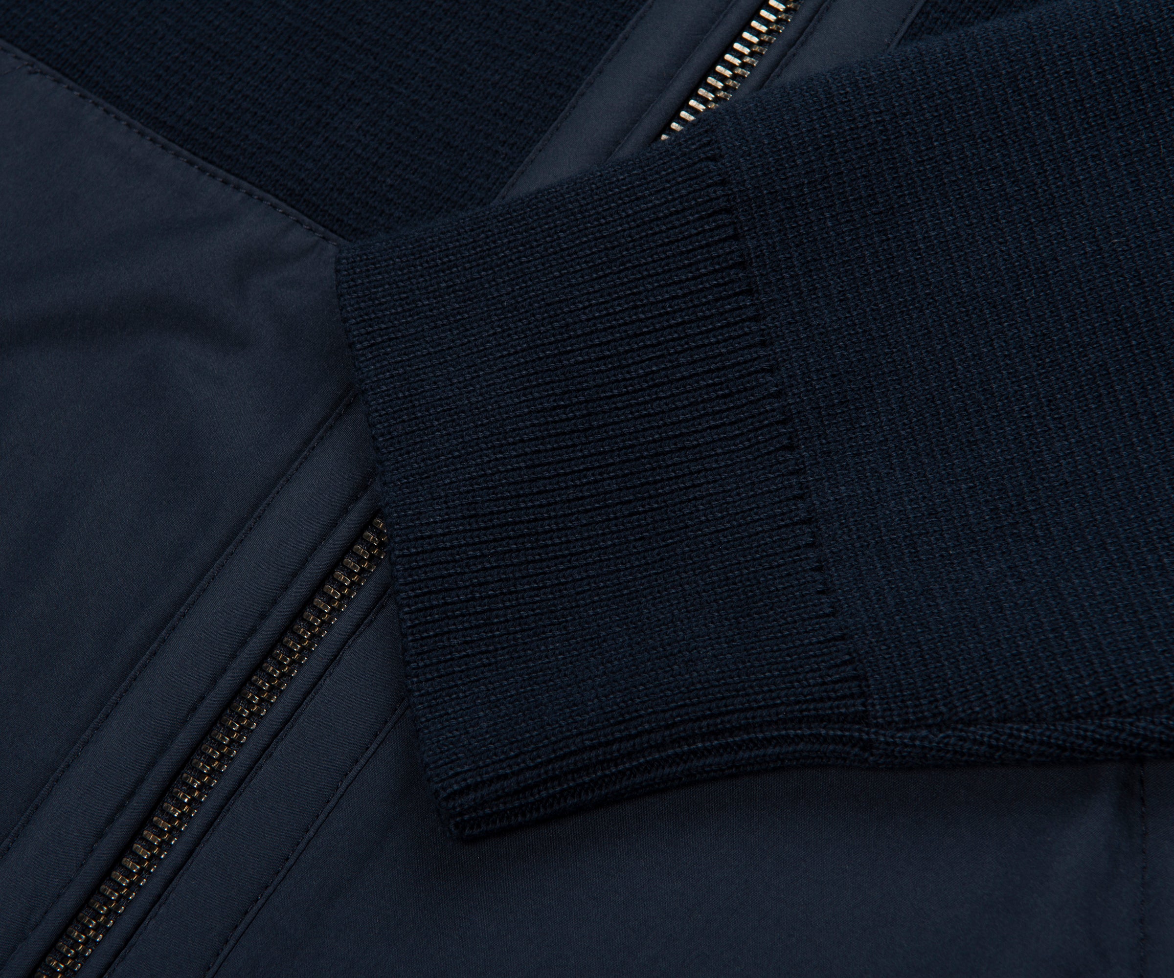 Belstaff Dark Ink View Textured Full Zip Hoodie