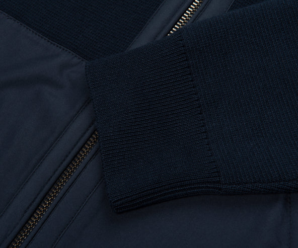 Belstaff Dark Ink View Textured Full Zip Hoodie