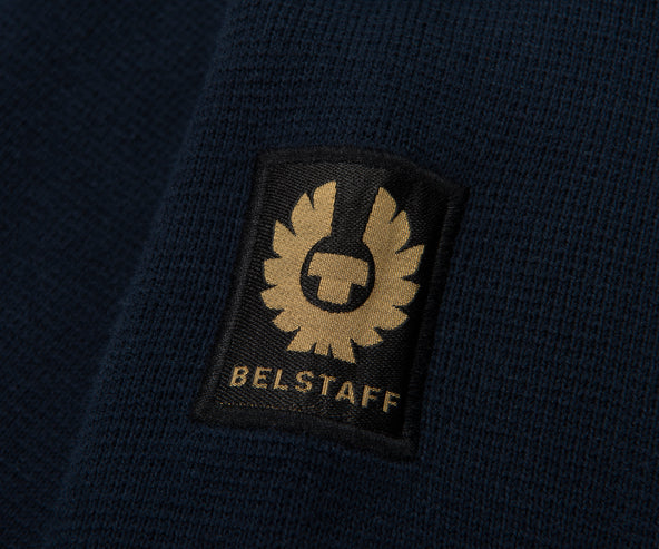 Belstaff Dark Ink View Textured Full Zip Hoodie