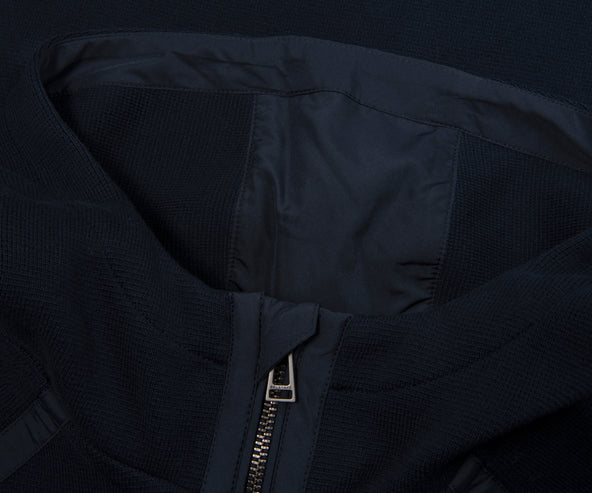 Belstaff Dark Ink View Textured Full Zip Hoodie