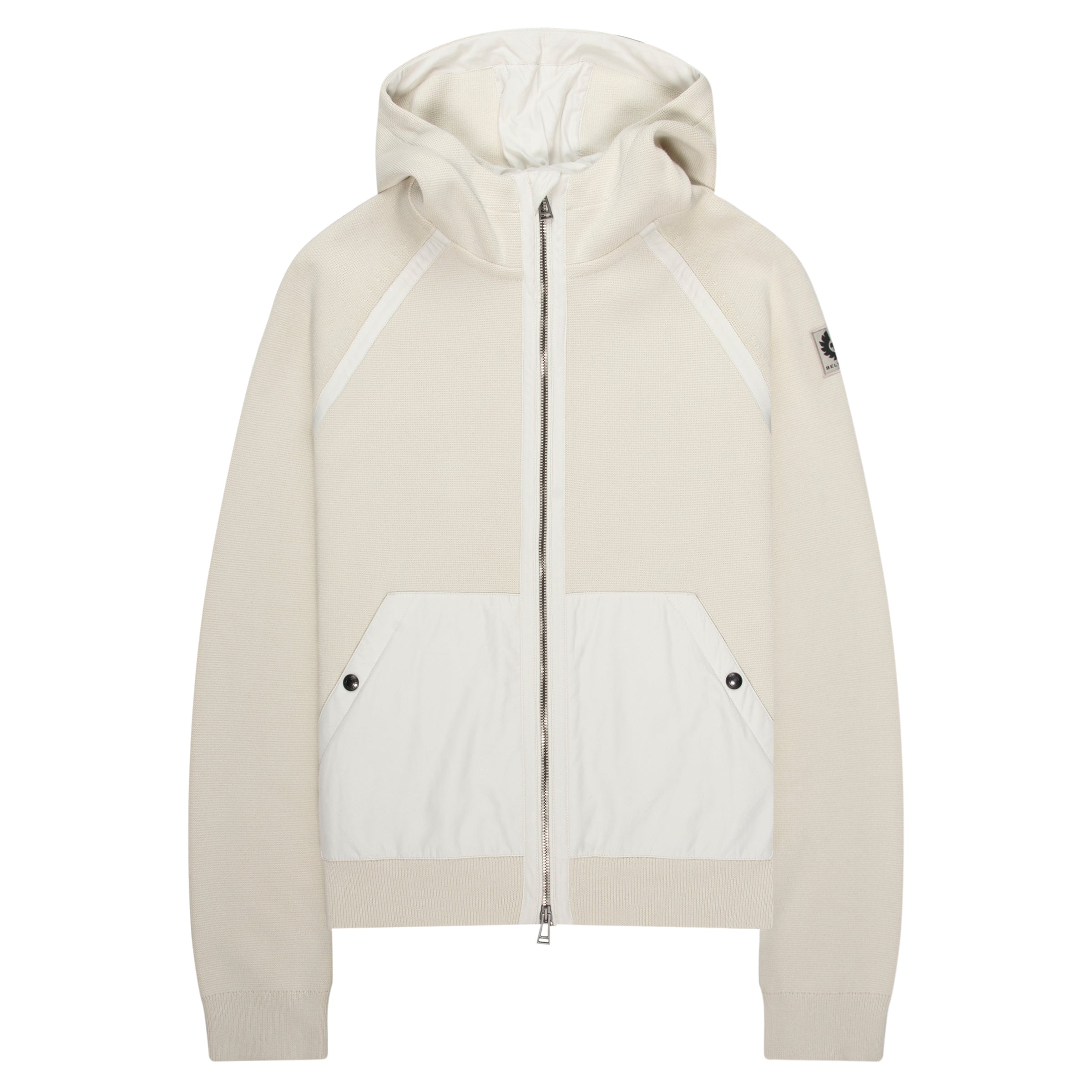 Belstaff Silver Birch View Textured Full Zip Hoodie