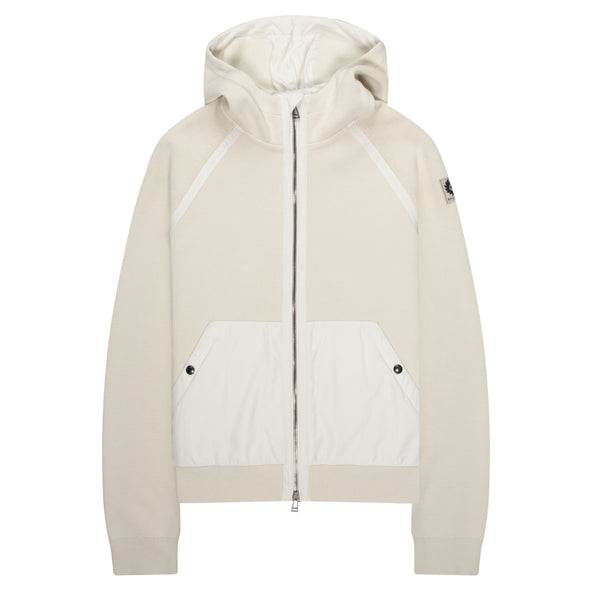 Belstaff Silver Birch View Textured Full Zip Hoodie