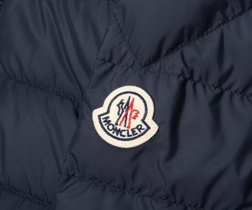 Moncler Navy Vermeille Detailed Hood Puffer Coat