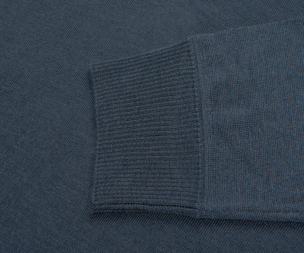 Stone Island Ghost Baltic Blue Knitted LS Polo