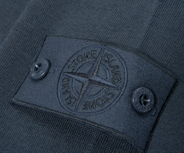 Stone Island Ghost Baltic Blue Knitted LS Polo