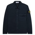 Stone Island Navy Cotton Overshirt With Chest Pocket
