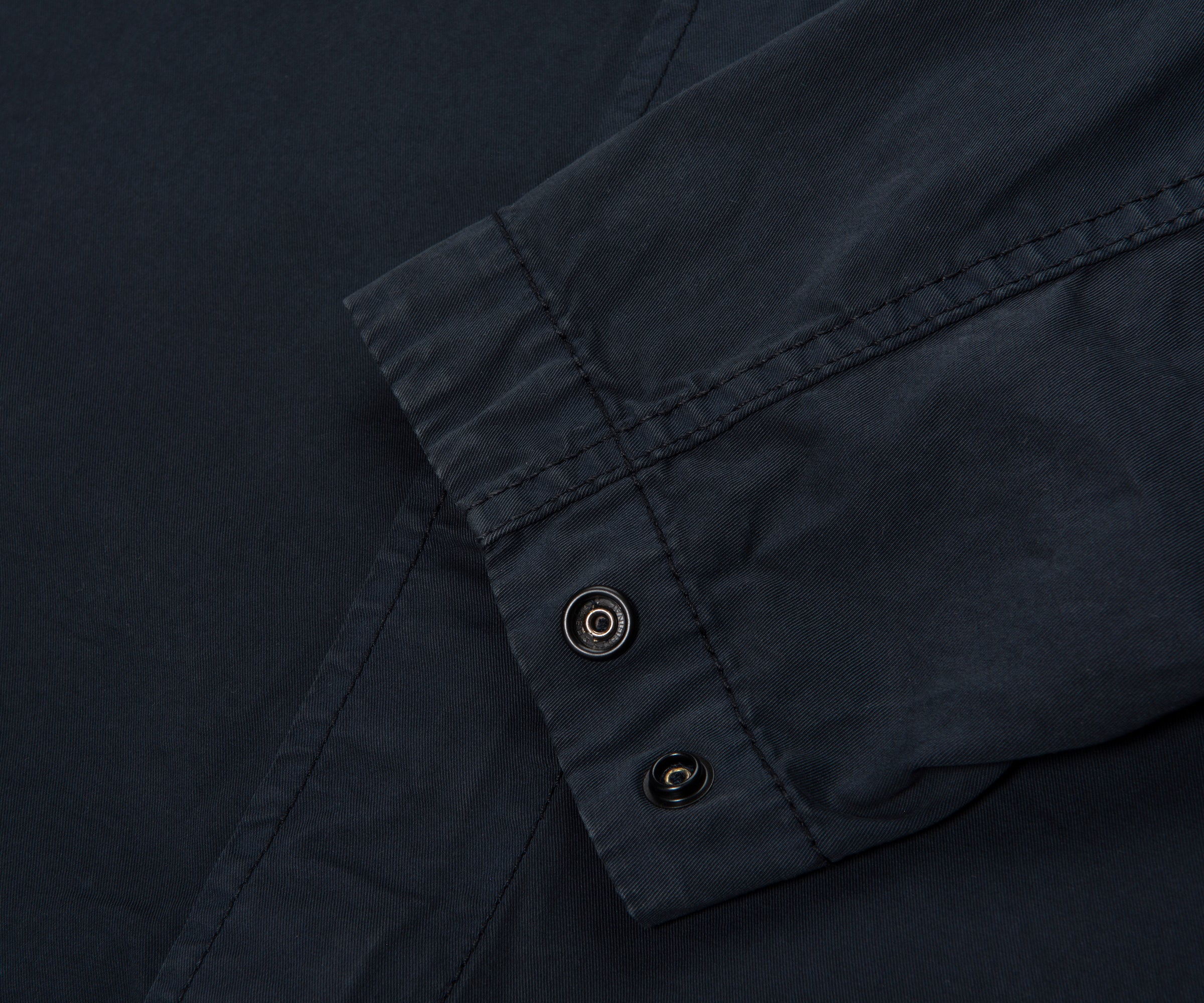 Stone Island Navy Cotton Overshirt With Chest Pocket