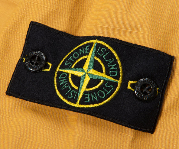 Stone Island Orange Ripstop Full Button Overshirt