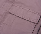 Stone Island Purple Cotton Overshirt With Chest Pocket