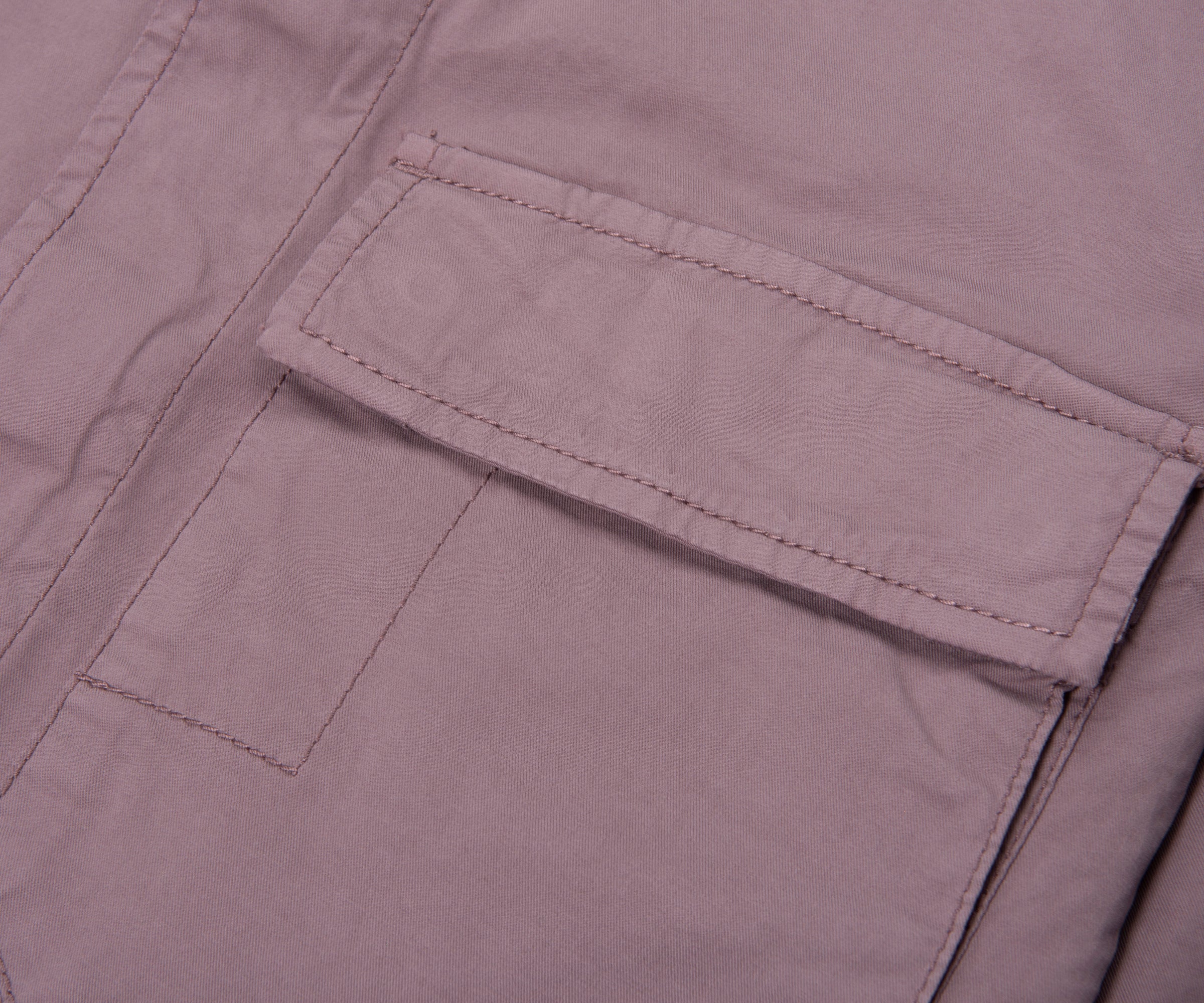 Stone Island Purple Cotton Overshirt With Chest Pocket