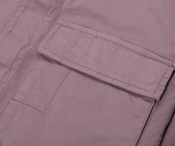 Stone Island Purple Cotton Overshirt With Chest Pocket