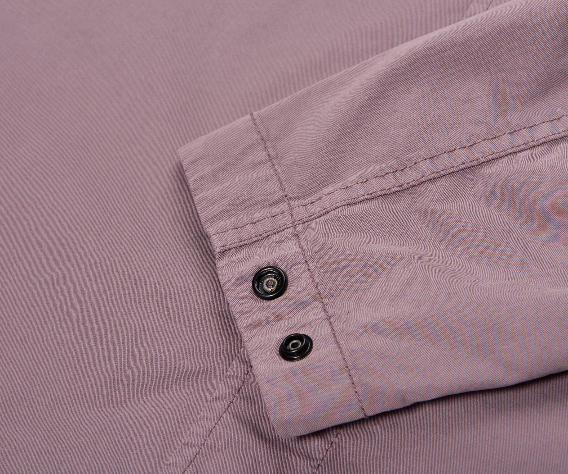 Stone Island Purple Cotton Overshirt With Chest Pocket