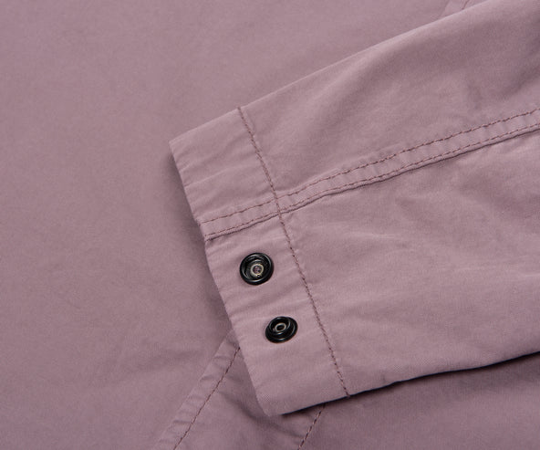 Stone Island Purple Cotton Overshirt With Chest Pocket