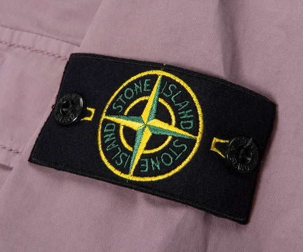 Stone Island Purple Cotton Overshirt With Chest Pocket