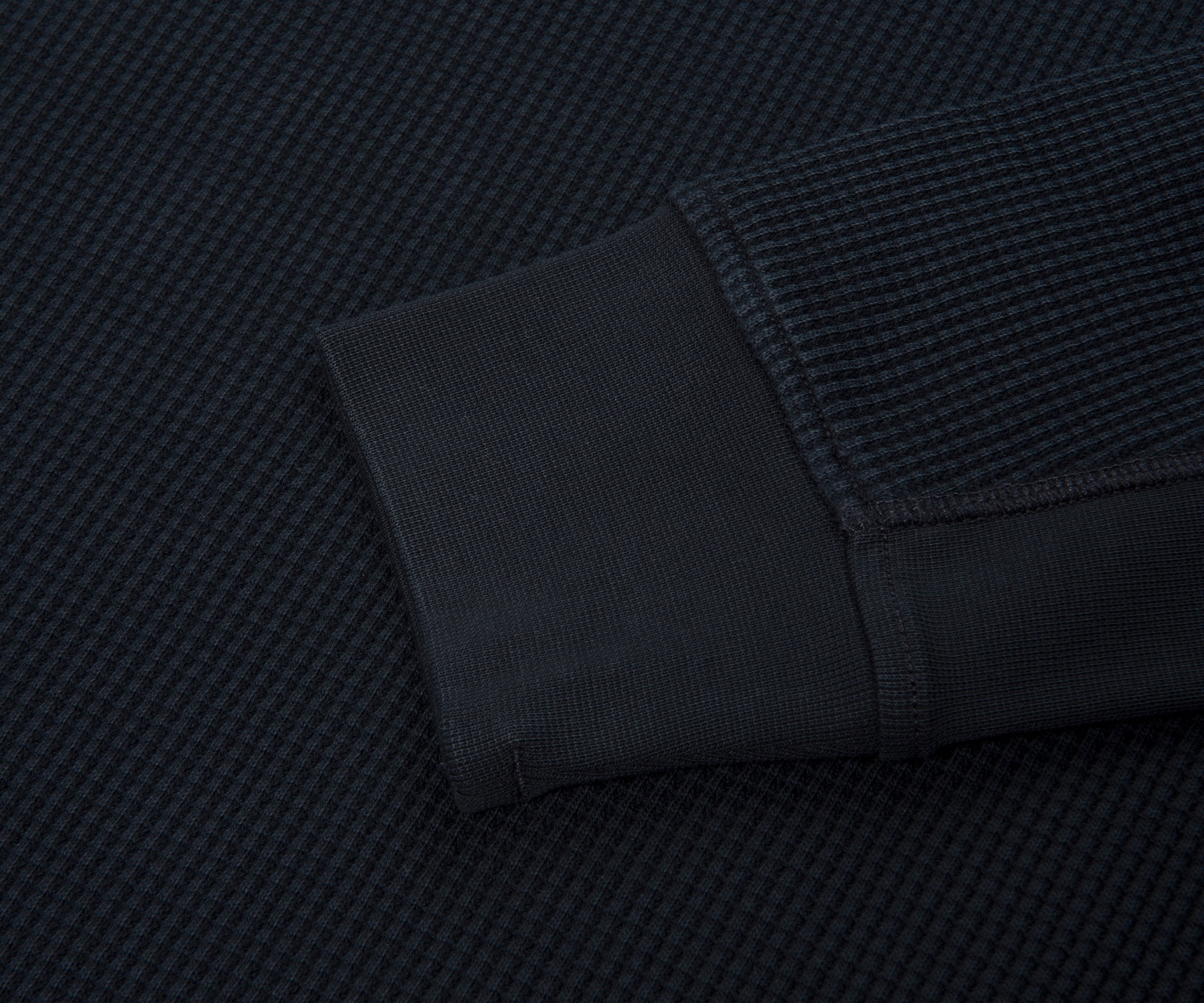 Stone Island Navy Heavy Waffle Cotton Sweatshirt