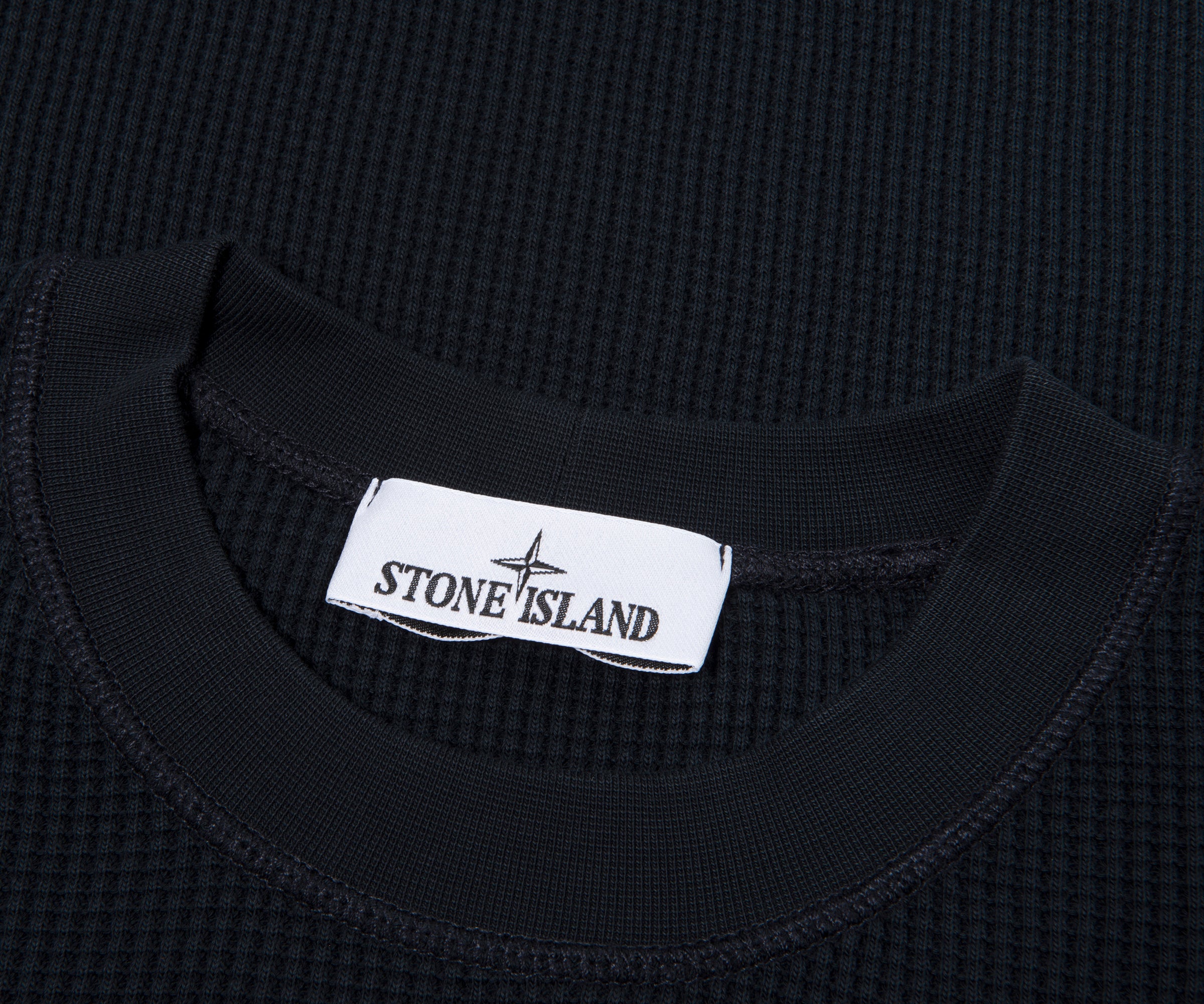 Stone Island Navy Heavy Waffle Cotton Sweatshirt