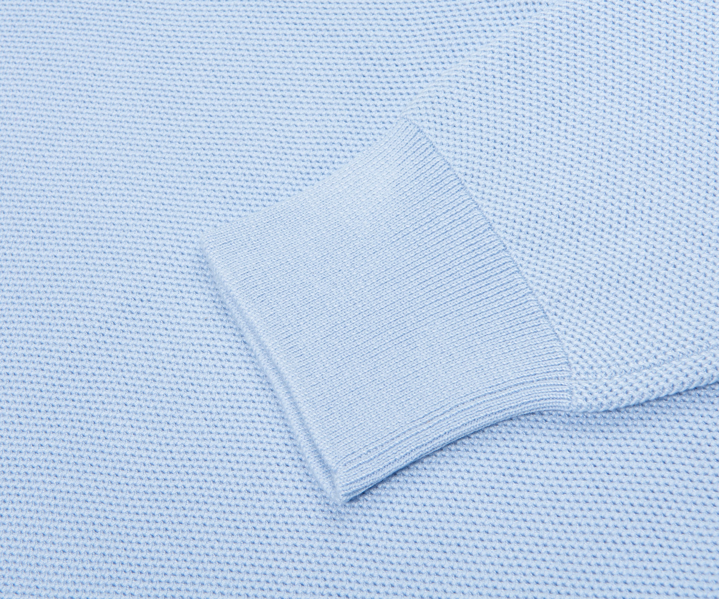 Ralph Lauren Sky Blue Textured 1/4 Zip Sweater