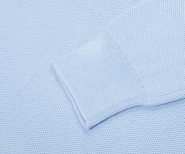 Polo Ralph Lauren Sky Blue Textured 1/4 Zip Sweater