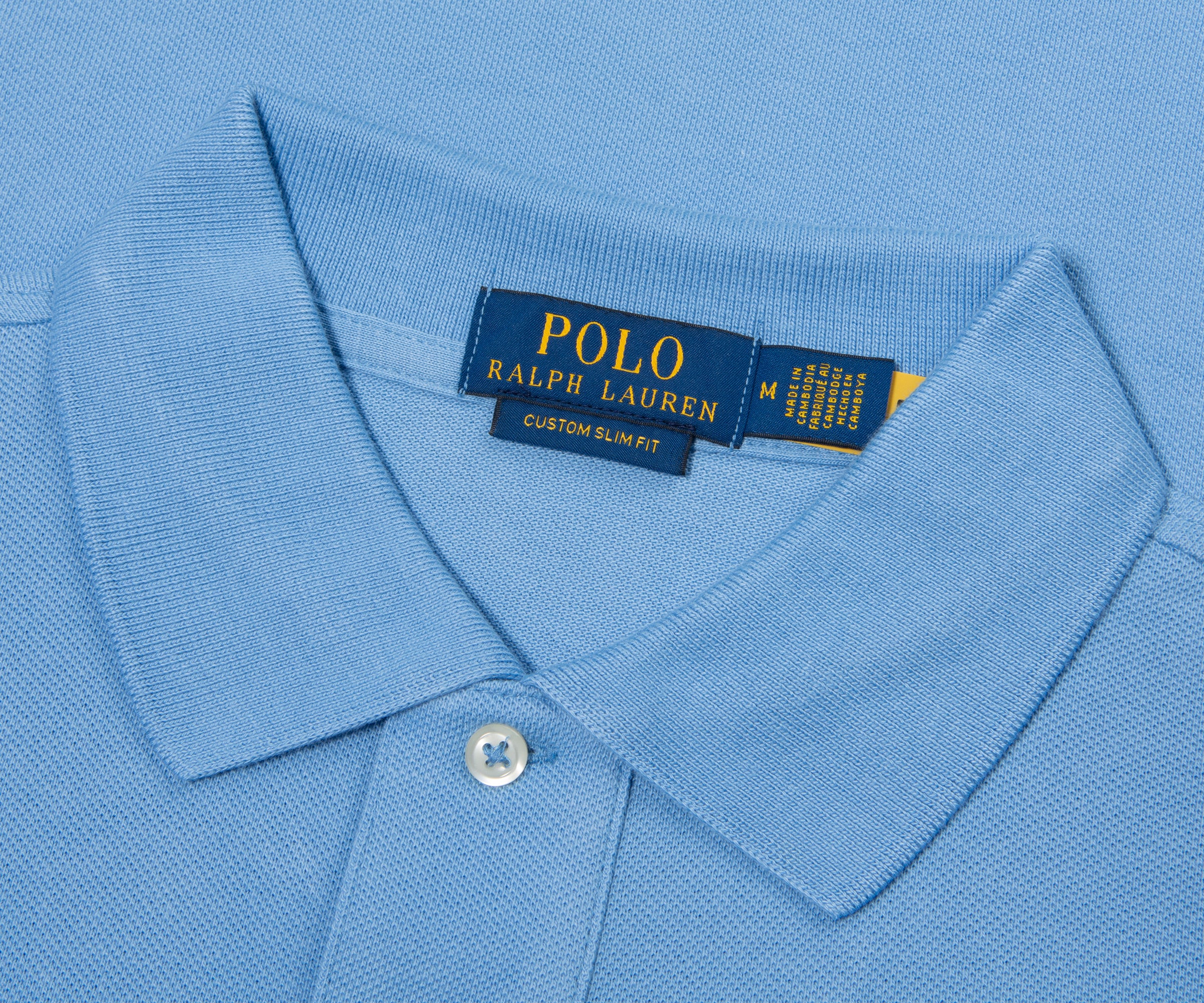 Ralph Lauren Blue SS Custom Slim Fit Polo