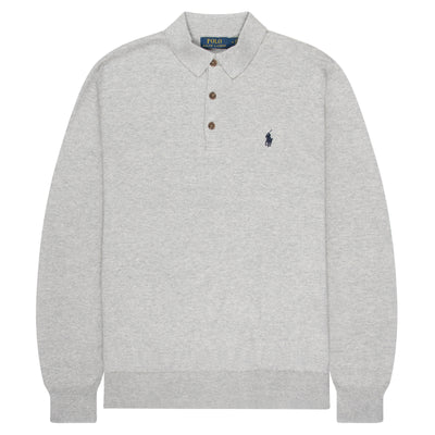 Polo Ralph Lauren Grey Heather Knitted LS Polo