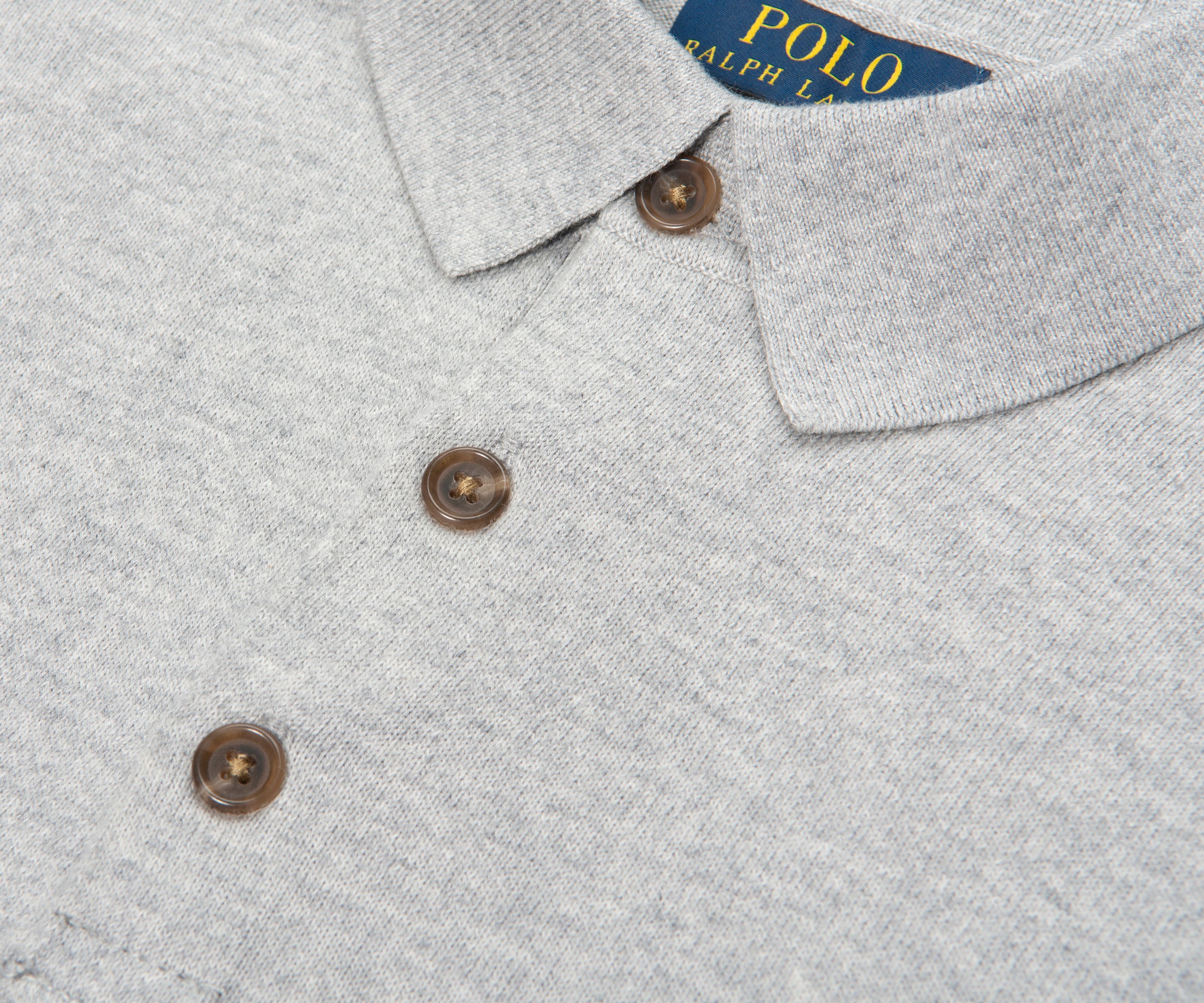 Ralph Lauren Grey Heather Knitted LS Polo