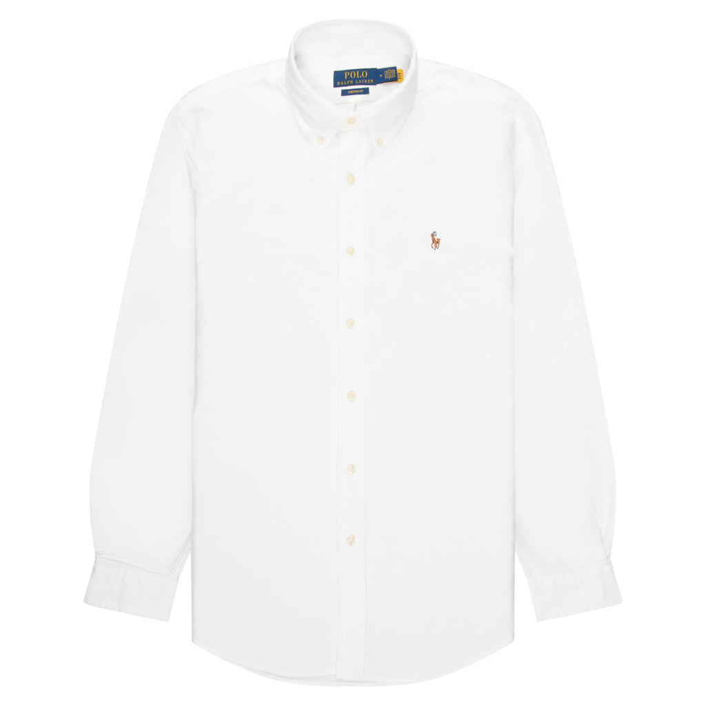 Ralph Lauren White Custom Fit Cotton Shirt