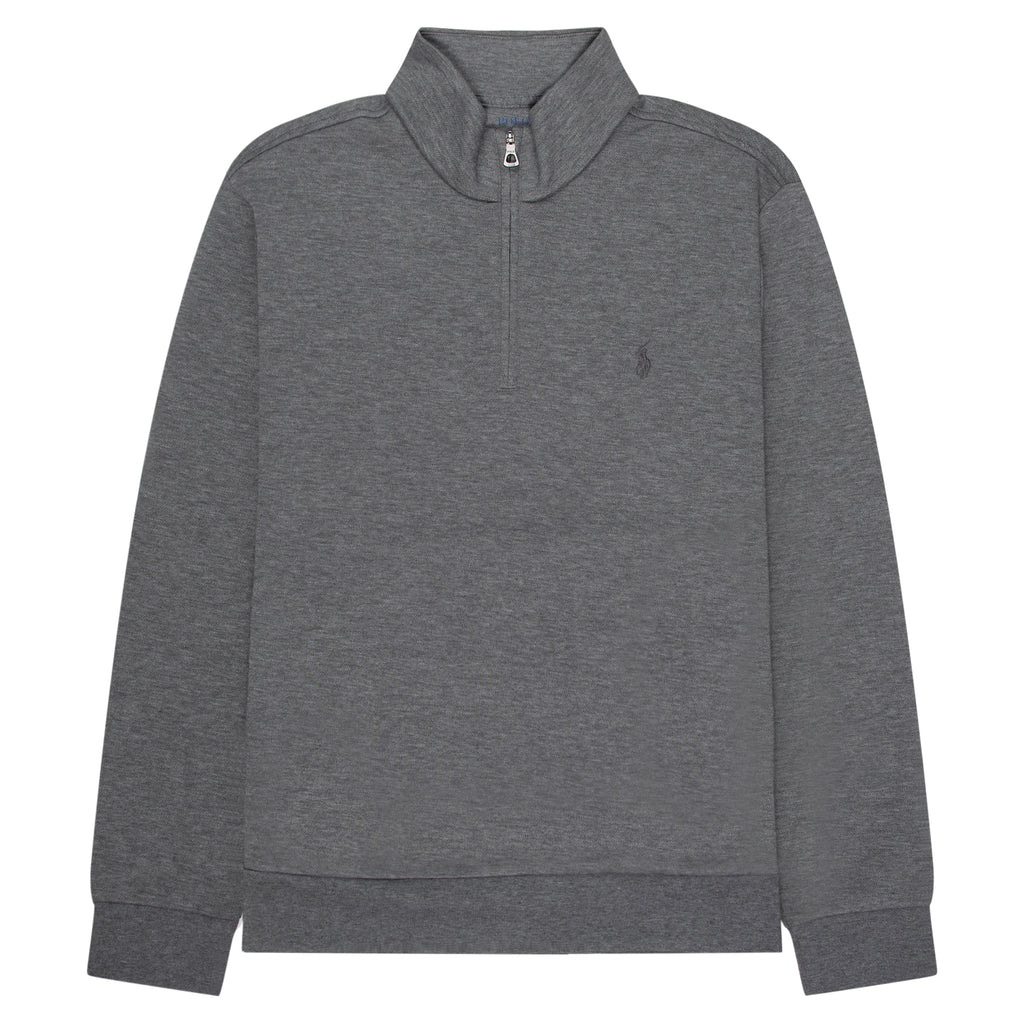 Ralph Lauren Grey Luxe Stretch 1/4 Zip Sweatshirt