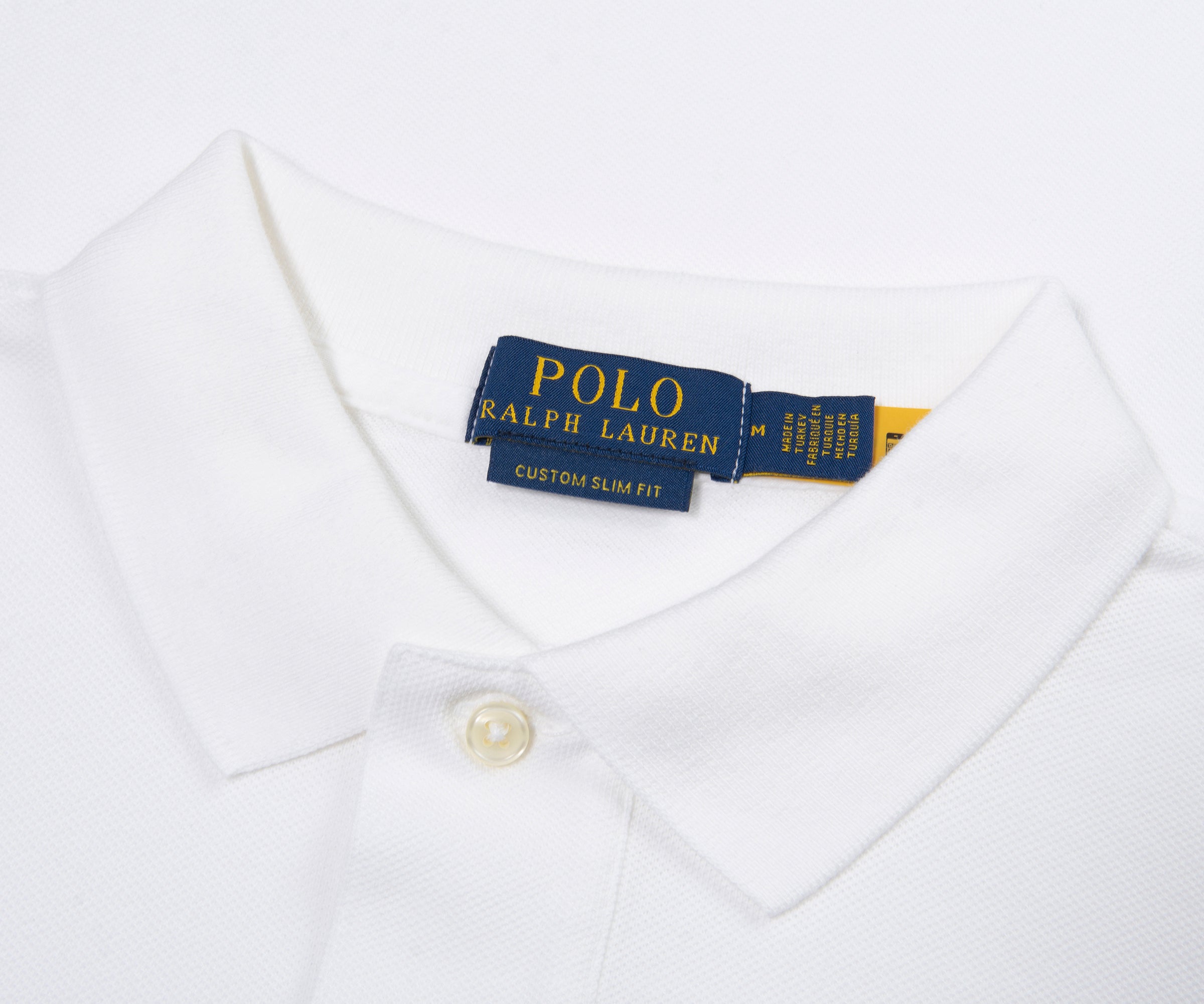 Ralph Lauren White SS Custom Slim Fit Polo
