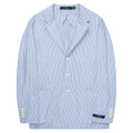 Ralph Lauren Blue/White Striped Soft Blazer