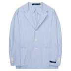 Ralph Lauren Blue/White Striped Soft Blazer
