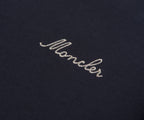 Moncler Navy Embroidered Logo 1/4 Zip Sweatshirt