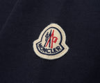 Moncler Navy Embroidered Logo 1/4 Zip Sweatshirt