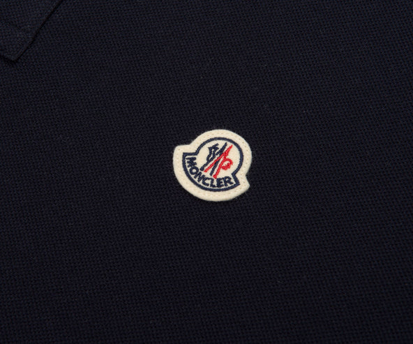 Moncler Classic Navy Tricolour-Trimmed Polo