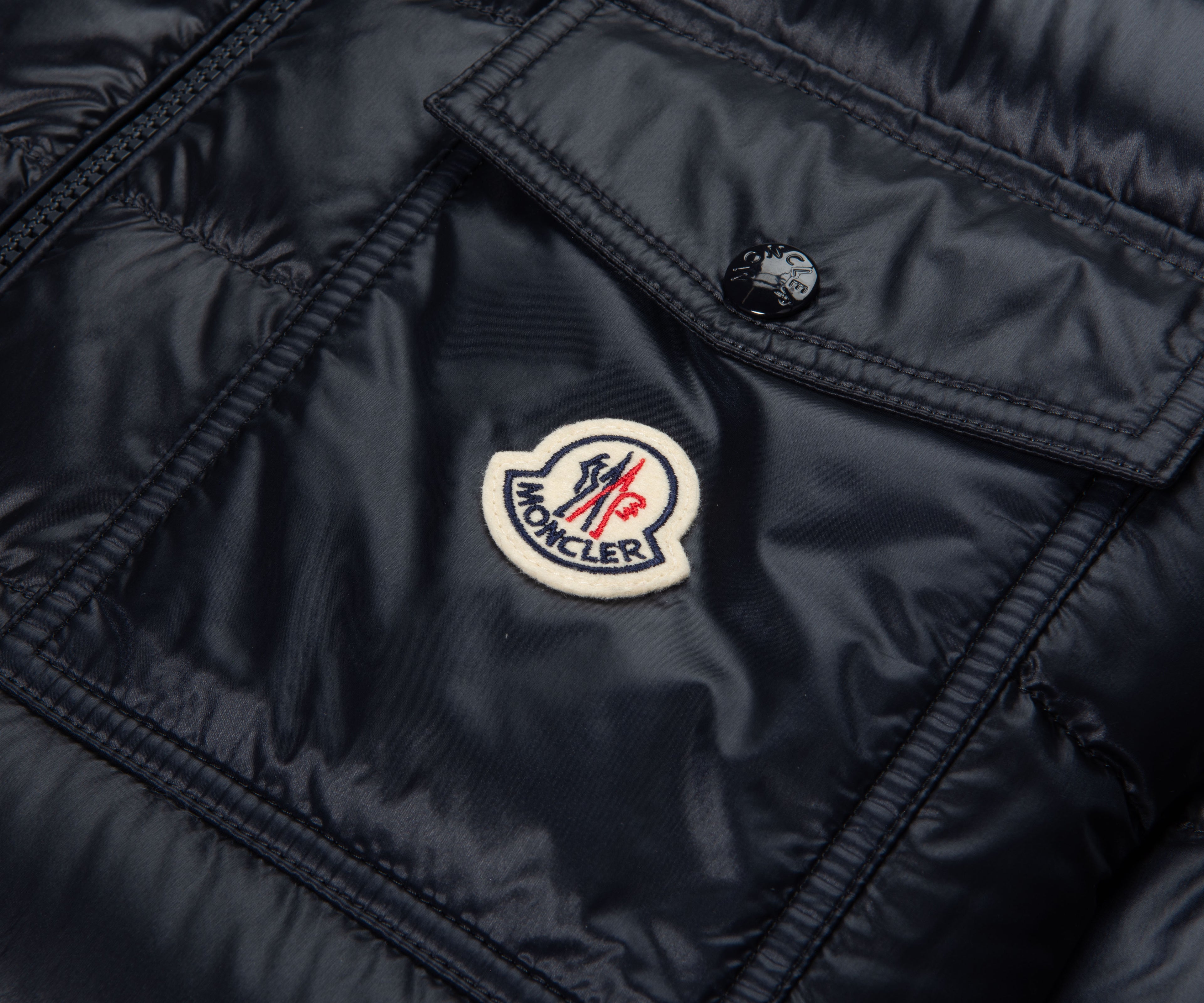 Moncler Mourillon Navy Down Shirt Jacket