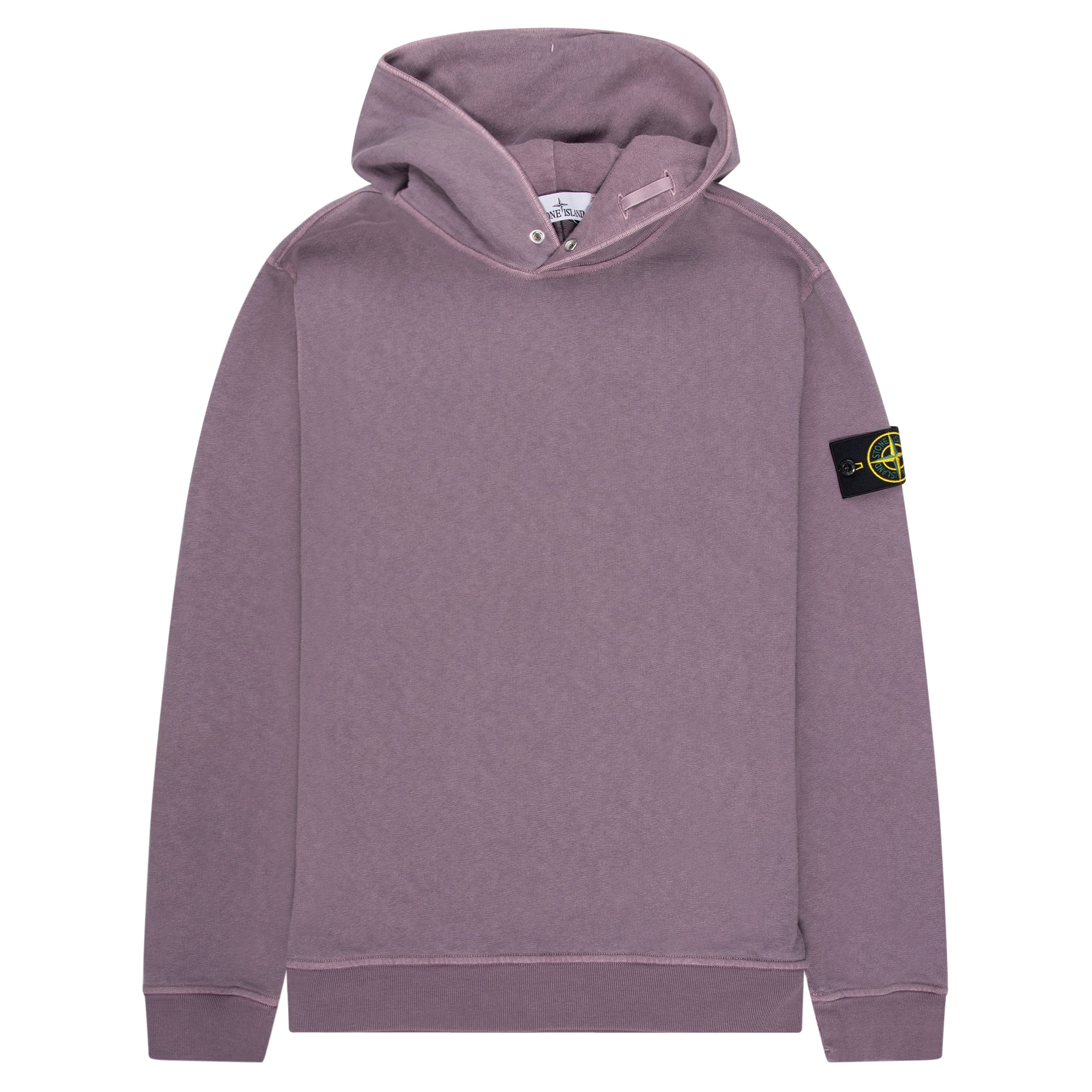 Stone Island Purple Brushed Cotton Hoodie