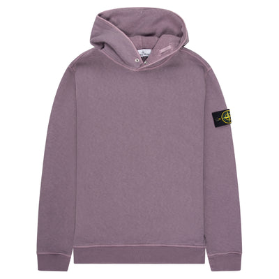 Stone Island Purple Brushed Cotton Hoodie